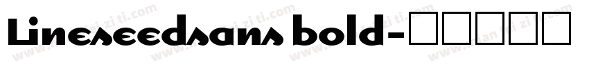 Lineseedsans bold字体转换